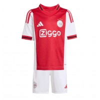 Stroje piłkarskie Ajax Koszulka Podstawowej dla dzieci 2025-26 Krótki Rękaw (+ szorty)